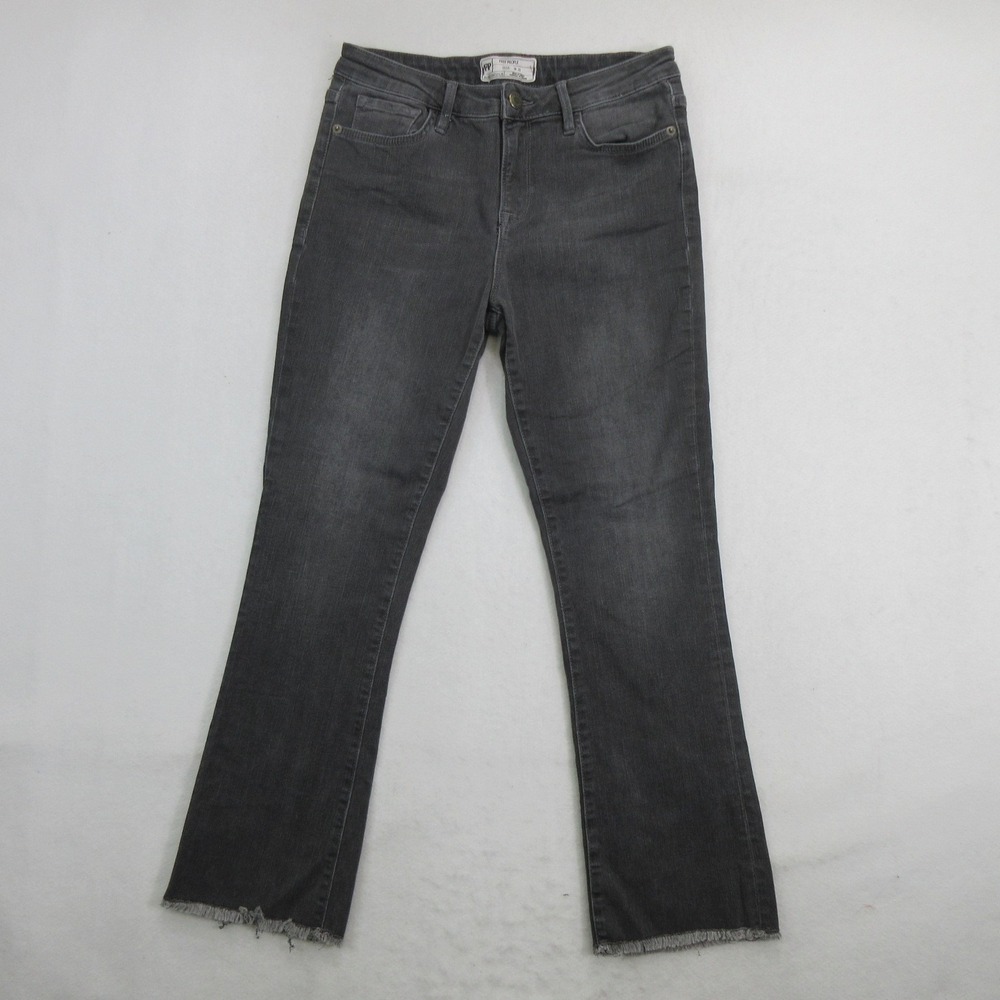Free People Women's Jeans Size 28 Gray Cropped Stretch Frayed Raw Hem OB714973B